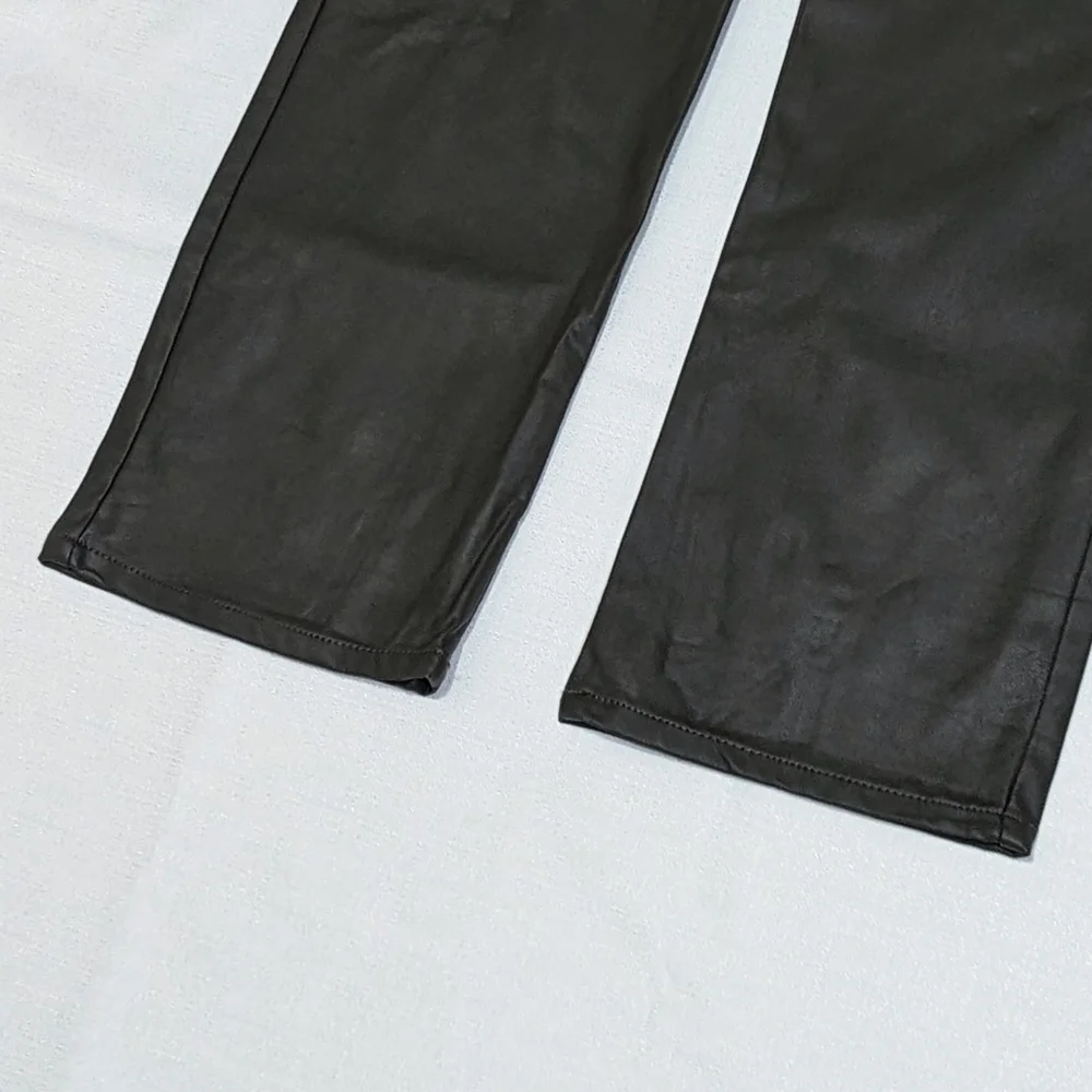 Tgla | Cargo Pants | Leather | Olive Green Pants New | Baggy | Oversized | Fall